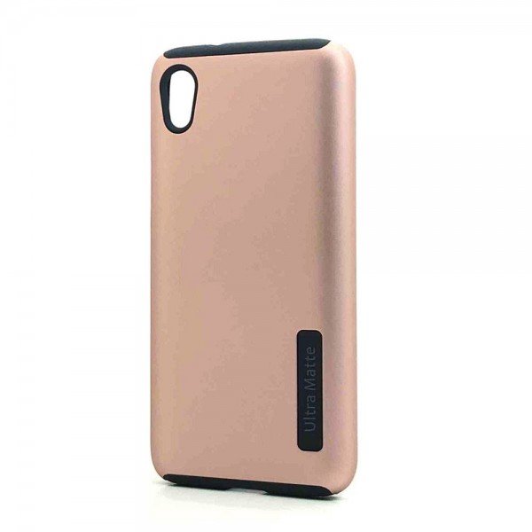 Wholesale Motorola Moto E 6 Ultra Matte Armor Hybrid Case (Rose Gold)